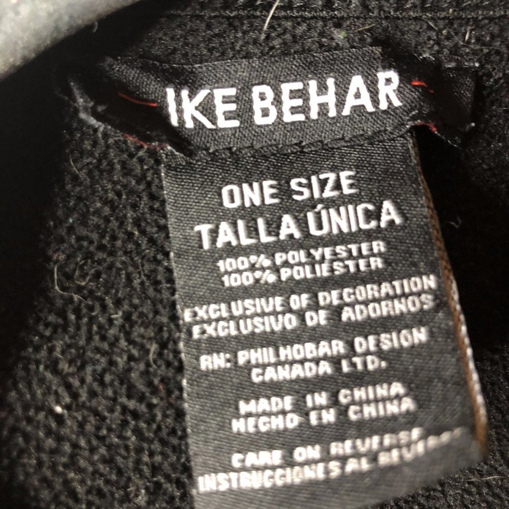 Ike Behar Reversible Gray & Black Poncho Ruana - Picture 4 of 6